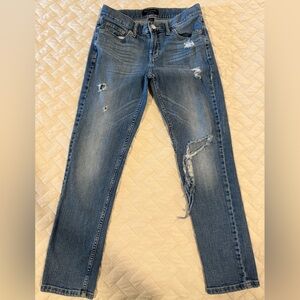 Banana Republic Blue Boyfriend Jeans with Modern Distressing